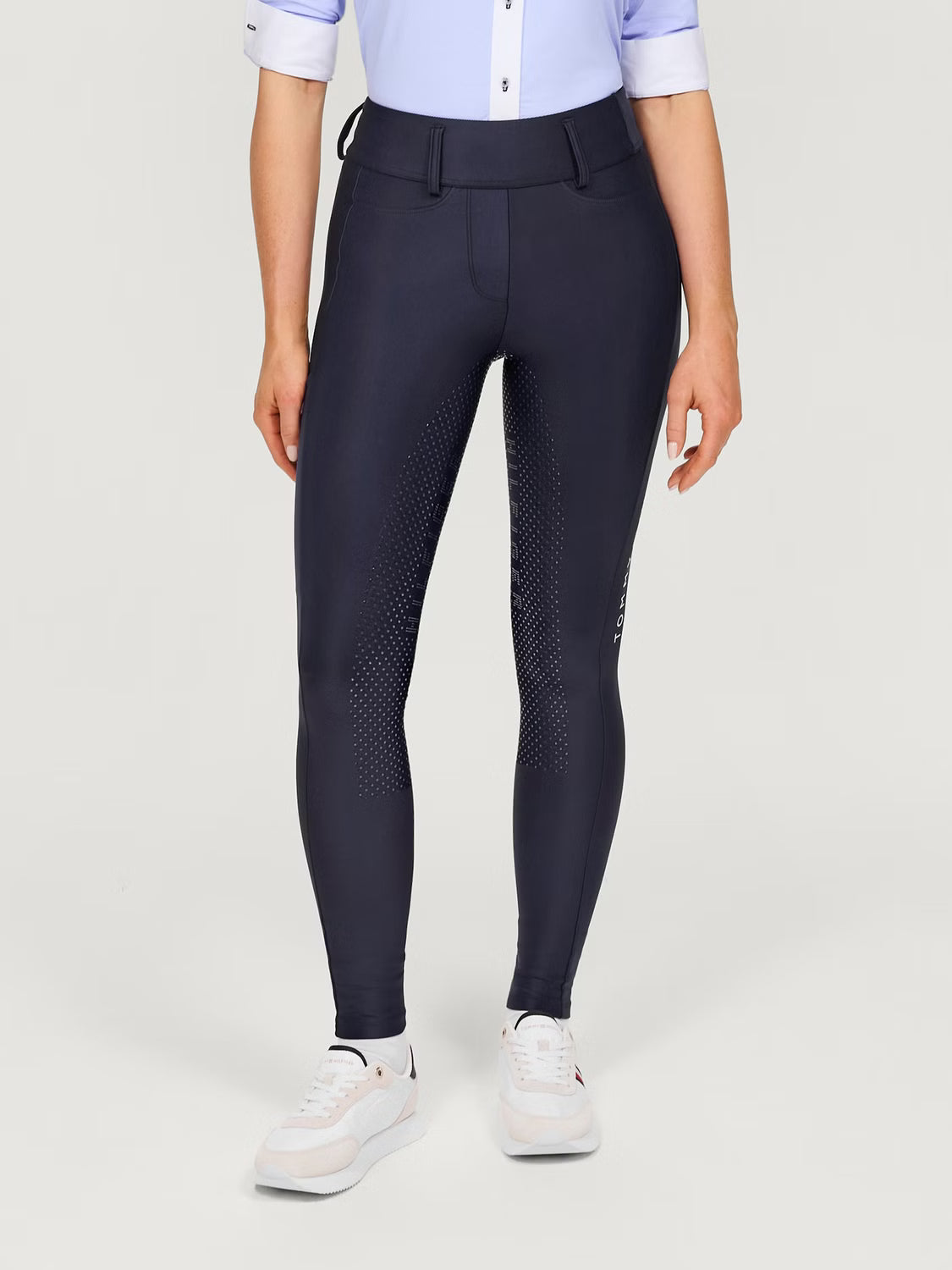 Legginsy całoroczne Tommy Hilfiger Equestrian Highland pełny lej desert sky